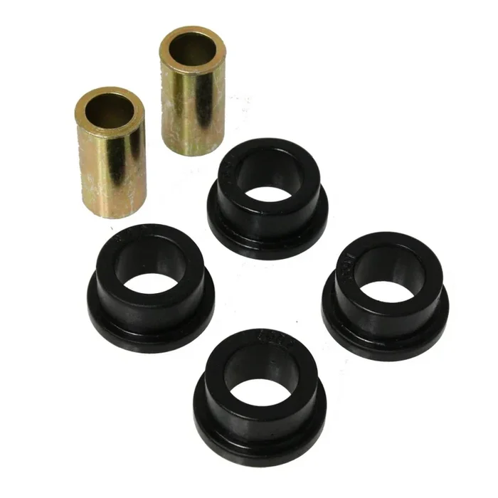 Energy Suspension Hyper-Flex Flanged Bushing – 1.25 in OD – 1.75 in Long x 0.5 in ID Sleeve – Black / Cadmium