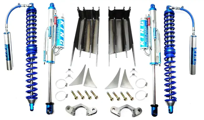 EVO Manufacturing EVO-1010 Front Double Throwdown Suspension System with Shocks for 07-18 Jeep Wrangler JK with Dana 60 Front Axle
