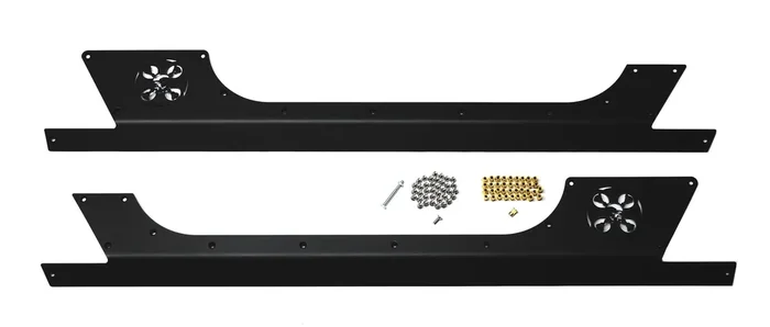 EVO Manufacturing EVO-1047-2DBT Rock Skins in Black Powder Coat for 07-18 Jeep Wrangler JK 2 Door