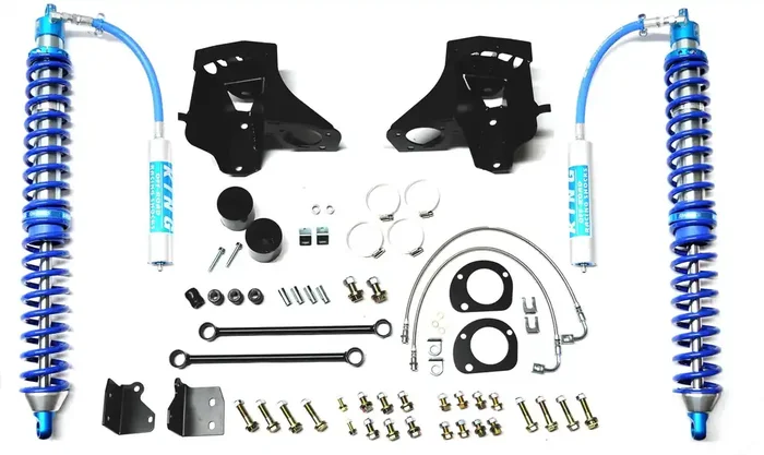 EVO Manufacturing Front Bolt On Coilover Kit with Shocks for 07-18 Jeep Wrangler JK with Compression Adjusters for 07-18 Jeep Wrangler JK