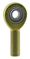 FK Rod Ends RSM Series 3 Piece Low Carbon Steel Extra Strength Heavy Duty Shaft Rod End – 1/2 in Bore – 5/8-18 in RH Male Thread – Chromate / Zinc Oxide RSM8