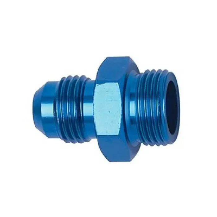 Fragola 8 AN Male to 8 AN Male O-Ring Straight Adapter – Blue Anodized