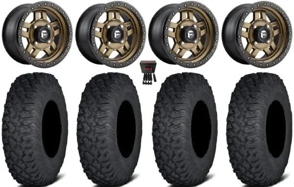 Fuel Anza Bronze 15″ Wheels 33″ Coyote Tires Polaris RZR XP 1000 / PRO XP / Ranger XP 900/1000