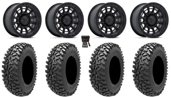 Fuel Cycle 15″ Wheels Black +10mm 32″ Rampage Fury Tires Polaris RZR XP 1000 / PRO XP / Ranger XP 900/1000