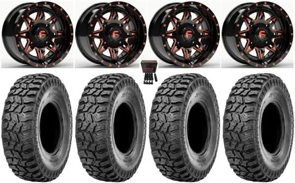 Fuel Lethal 15″ Wheels Orange 33″ Ridge Saw 2.0 Tires Polaris RZR XP 1000 / PRO XP / Ranger XP 900/1000