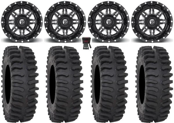 Fuel Lethal Black 15″ Wheels 30″ XT400 Tires Can-Am Maverick X3 / Honda Pioneer 1000 / Talon