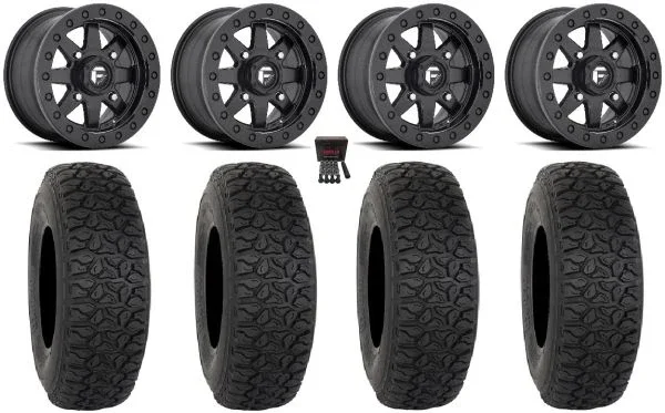 Fuel Maverick Bdlk 15″ Wheels Bk 33″ DX440 Tires Can-Am Commander Maverick Renegade Outlander Defender
