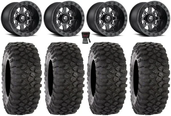 Fuel Maverick Beadlock 15″ (4+3) Wheels 35″ XC450 Tires Kawasaki Mule Pro FXT KRX / Yamaha Wolverine RMAX / YXZ 2019+