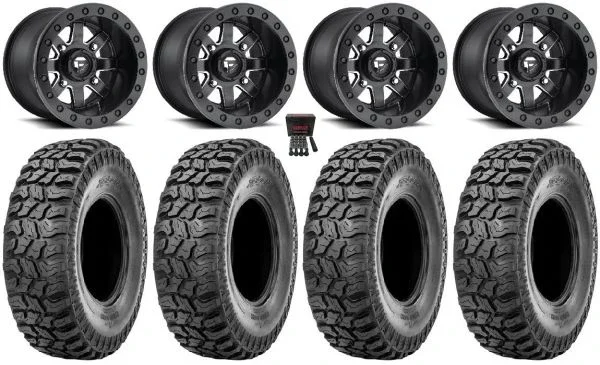 Fuel Maverick Beadlock 15″ Wheels Bk (4+3) 33″ Ridge Saw 2.0 Tires Polaris RZR XP 1000 / PRO XP / Ranger XP 900/1000