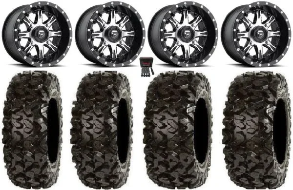 Fuel Nutz Black 14″ Wheels 26″ Rip Saw Tires Polaris RZR XP 1000 / PRO XP / Ranger XP 900/1000