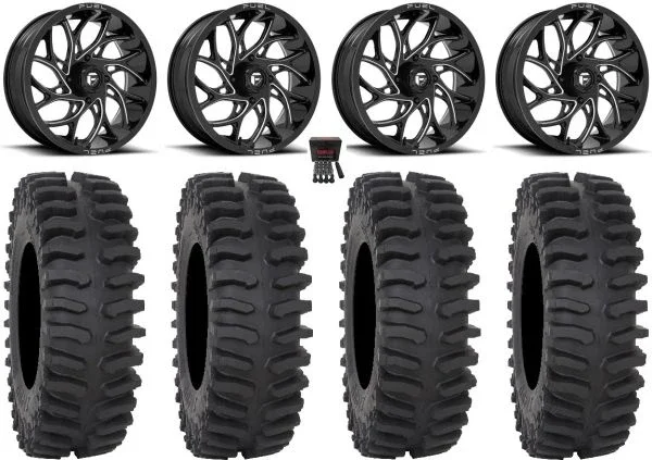 Fuel Runner 20″ Wheels Black 35″ XT400 Tires Can-Am Maverick X3 / Honda Pioneer 1000 / Talon