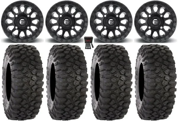 Fuel Vector MB 14″ Wheels 28″ XC450 Tires Kawasaki Mule Pro FXT KRX / Yamaha Wolverine RMAX / YXZ 2019+