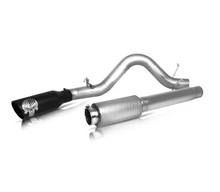 Gibson 2020 Ford F-250 SD Crew 96in Bed 7.3L Patriot Skull Cat-Back Single Exhaust System- Stainless 76-0039