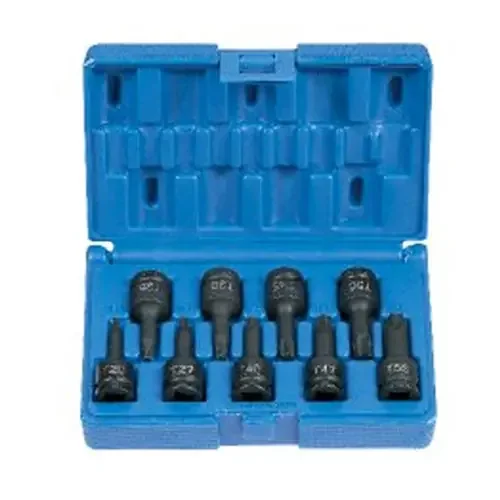 Grey Pneumatic 3/8″ Drive 9 Piece Internal Star Impact Driver Set – 1200T