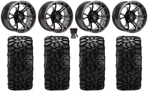 GTW Spyder 12″ Golf Wheels Bronze 22″ Sierra Rover Tires Yamaha
