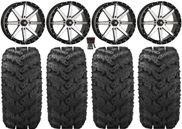 High Lifter HL10 20″ Wheels Machined 30″ Reptile Tires Can-Am Maverick X3 / Honda Pioneer 1000 / Talon