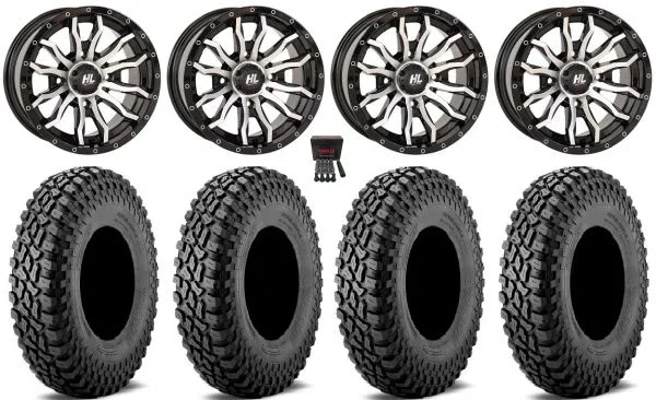 High Lifter HL21 14″ Wheels Machined 30″ Incursion A/T Tires Can-Am Maverick X3 / Honda Pioneer 1000 / Talon
