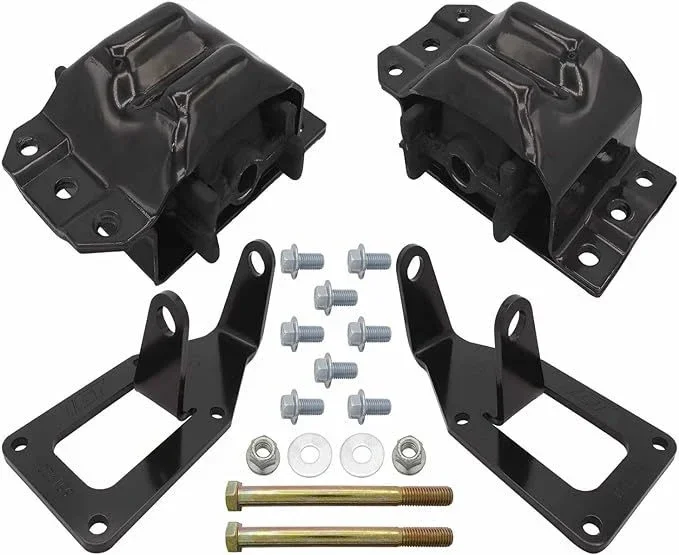 ICT Billet Motor Mount Kit – Black – GM LT-Series – GM Fullsize Truck 1988-98 5510-KIT552EM