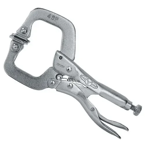 Irwin Vise-Grip 4″ Locking C-Clamp with Swivel Pads – 4SP