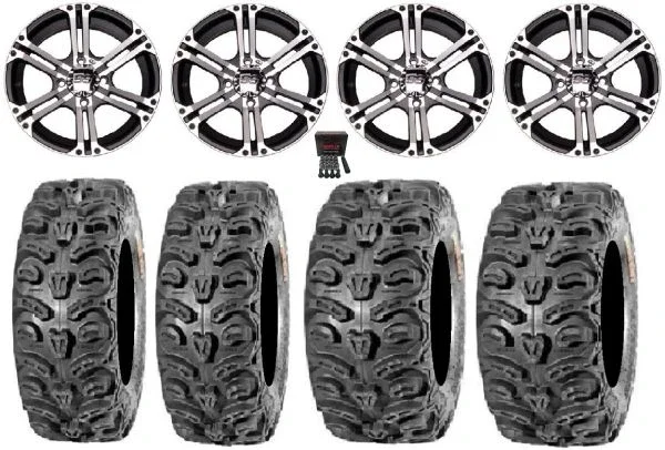 ITP SS212 14″ Wheels Machined 28″ Bear Claw HTR Tires Sportsman 550 850 1000