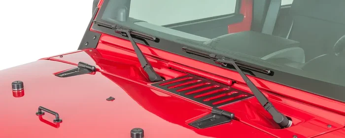 Kentrol Hood Hinges in Stainless Steel for 07-18 Jeep Wrangler JK