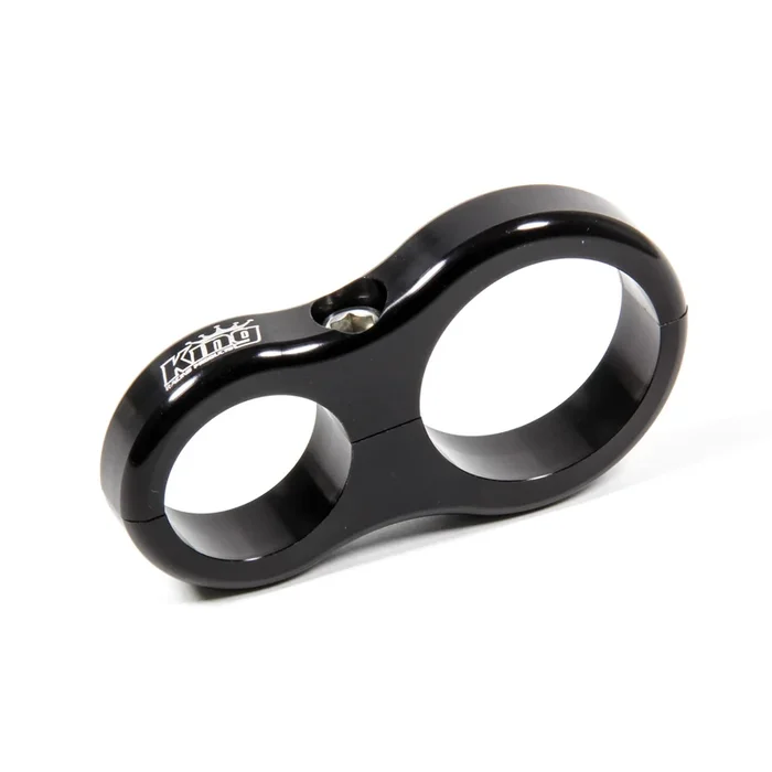 King Racing Products Clamp-On Fuel Filter Bracket 1-1/2 ” OD Tubes 2 ” Diameter Aluminum – Black Anodize