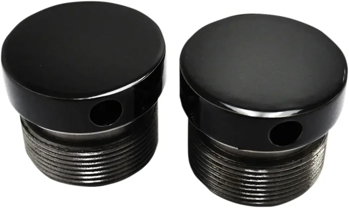 La choppers Flush-Mount Fork Cap – 39 mm – Gloss Black Powder Coat Harley Davidson