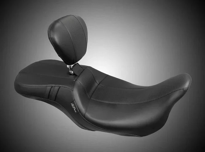 LE PERA 0801-1232 LK-997BRGT3 Outcast 2-Up Seat with Backrest – Carbon Fiber – FLH – ’08+