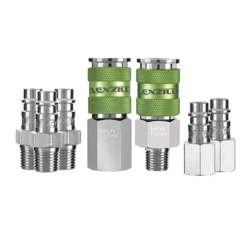 Legacy 7 Pc. 1/4″ NPT Flexzilla® Pro High Flow Interchange Coupler and Plug Kit – A53457FZ