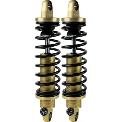 Legend Suspension Legend REVO-A Coil Suspension For Dyna Models 2007-2014 Harley-Davidson FXDC Super Glide Custom Gold Heavy Duty 12″