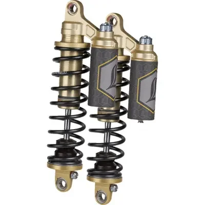Legend Suspension Legend REVO ARC Piggyback Coil Suspension for XL Models 2006-2011 Harley-Davidson XL1200L Sportster 1200 Low Heavy Duty Gold 13″