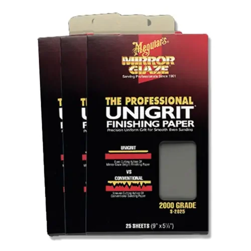 Meguiar‘s Mirror Glaze® Unigrit Finishing Paper 1500 Grit (25 Sheets) – S1525
