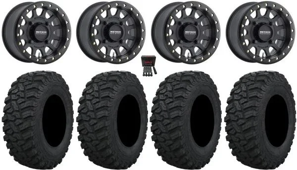 Method 401 Bdlk 15″ Wheels Bk 5+1 30″ Trekker Tires Polaris RZR XP 1000 / PRO XP / Ranger XP 900/1000