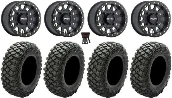 Method 401 Bdlk 15″ Wheels Bk 5+2 33″ Crawler XR Tires Polaris Sportsman / RZR / Ranger