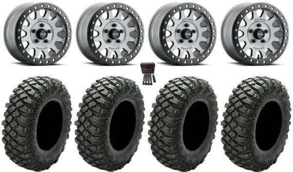 Method 401 Bdlk 15″ Wheels Ti 30″ CTiler XG Tires Polaris RZR Turbo R & Pro R Ranger 1500 Xpedition