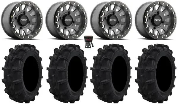 Method 401 Bdlk 15″ Wheels Ti 30″ Mud XC Tires Can-Am Maverick X3 / Honda Pioneer 1000 / Talon