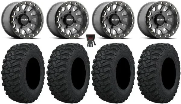 Method 401 Bdlk 15″ Wheels Ti 5+2 32″ Trekker Tires Polaris RZR XP 1000 / PRO XP / Ranger XP 900/1000