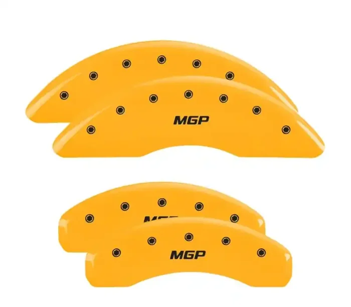 MGP 20-22 Tesla Y Caliper Covers Engraved Front & Rear Yellow Finish Black Characters (Set of 4) 56013SMGPYL