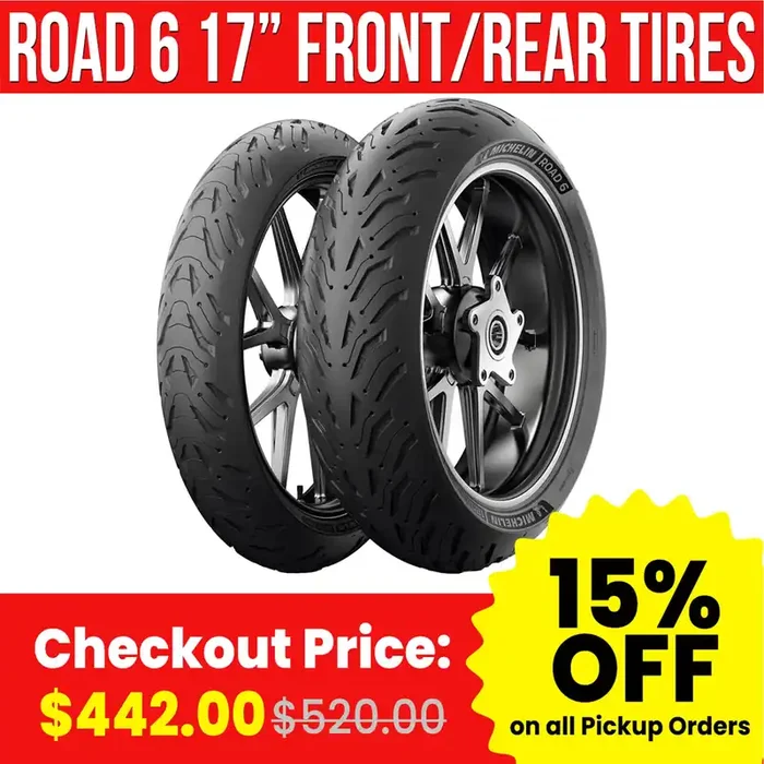 Michelin Road 6 17″ Sportbike Or Touring Tire Set