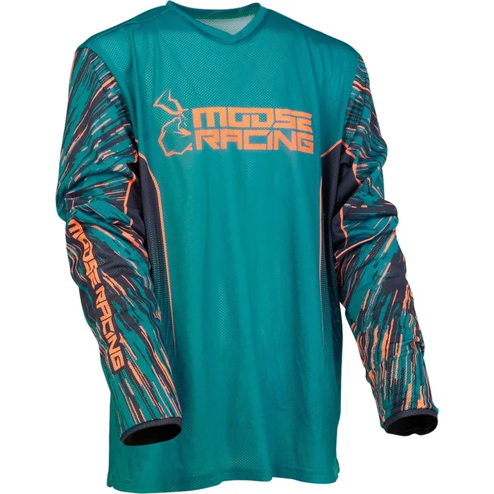 Moose Offroad Youth Agroid Motorcycle Race Jersey – Blue/Orange