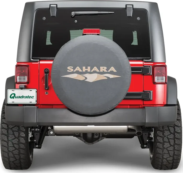 Mopar 82212321 Jeep Logo Tire Cover Black Denim with “Sahara” Fits P255/70R18 Tires