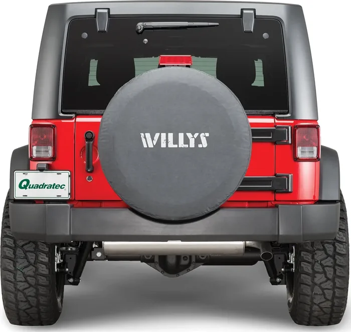 Mopar 82214219 Jeep Logo Tire Cover Black Denim with “Willys” Fits LT255/75R17 & P255/70R18 Tire