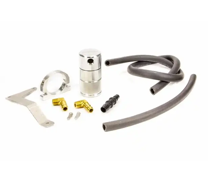 Moroso 05-10 Chrysler 5.7L (w/Stock Intake) Air/Oil Separator Catch Can – Small Body – Billet Alum 85632