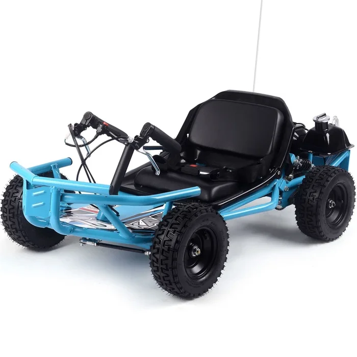 MotoTec USA Sandman Kids Gas Powered 52cc Go Kart – Blue MT-GK-Sandman-52cc_Blue