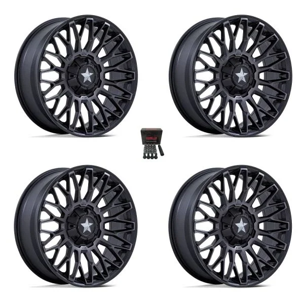 MSA Clubber 14″ Wheels Matte Black DDT Sportsman 550 850 1000