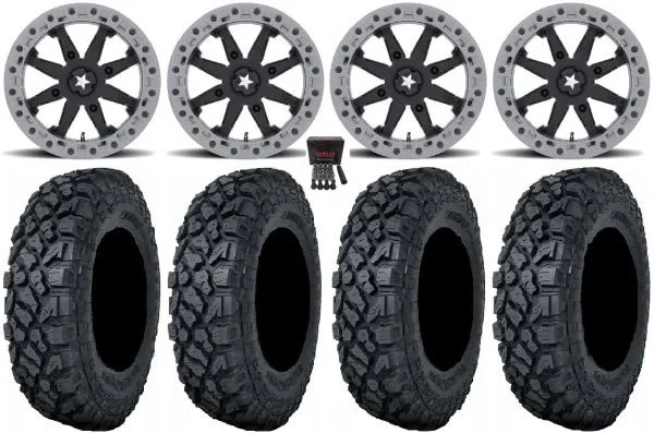 MSA Lok2 Beadlock 15″ UTV Wheels 32″ Klever X/T Tires Can-Am Maverick X3 / Honda Pioneer 1000 / Talon