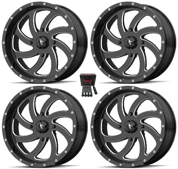 MSA M36 Switch UTV Wheels/Rims Milled 18″ Kawasaki Teryx Mule
