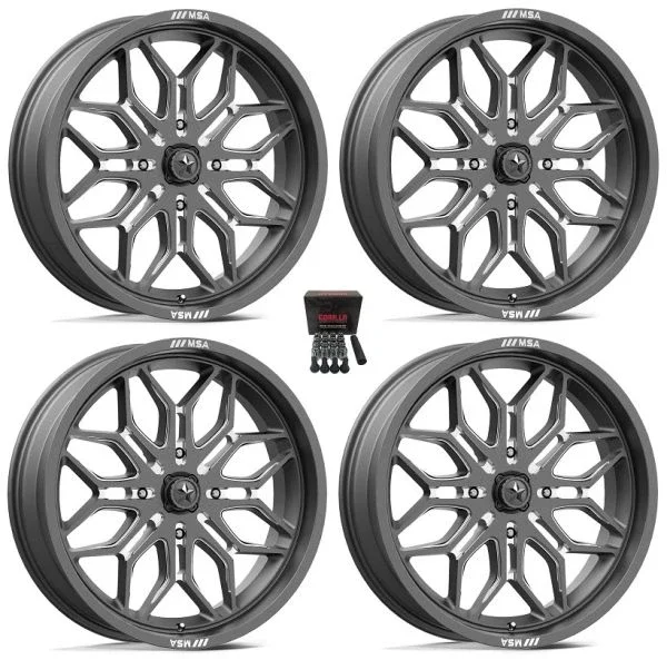MSA M47 Sniper 24″ Wheels/Rims Gunmetal Sportsman 550 850 1000
