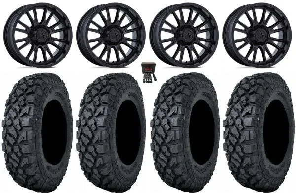 MSA ThunderLips 14″ Wheels Black 28″ Klever X/T Tires Sportsman 550 850 1000