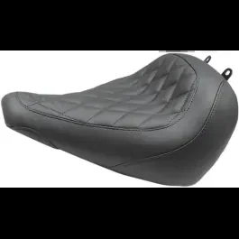 Mustang Wide Tripper Solo Black Diamond Stitch Harley Seat 18-23 FLFB/FLFBS